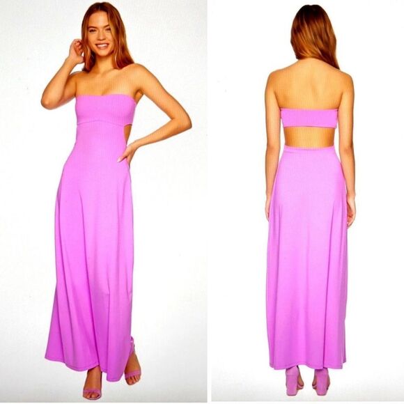 NWT Susana Monaco Open Back Maxi Dress in Snapdragon Large Revolve - Picture 1 of 12